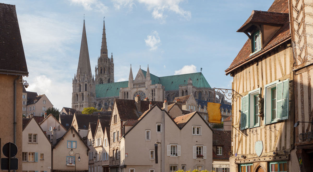 Chartres Cathedral seen from the Old Town