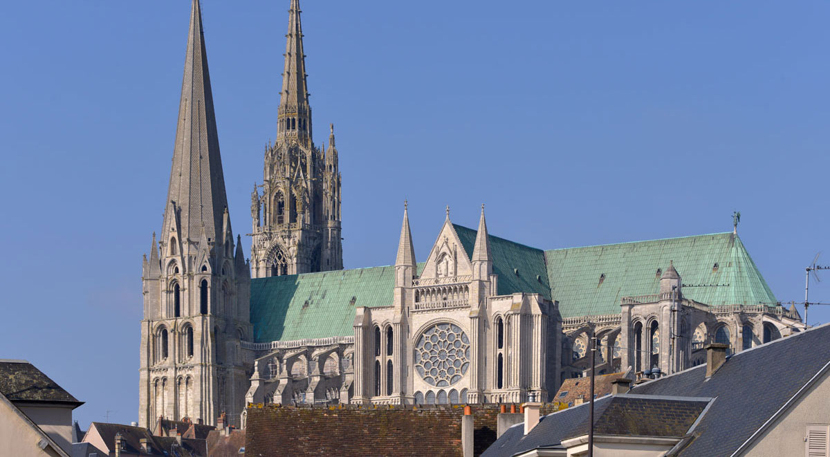 Notre Dame de Chartres Cathedral seen from south