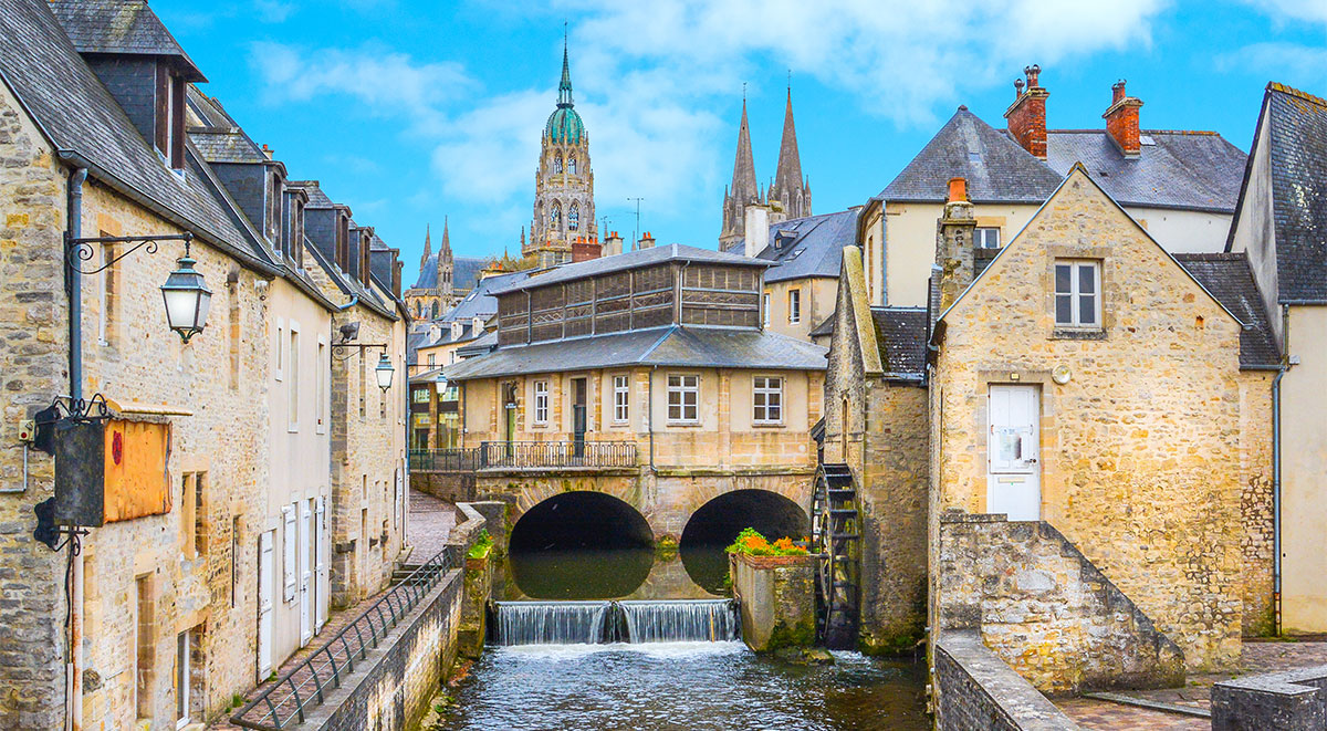 The main canal in Bayeux