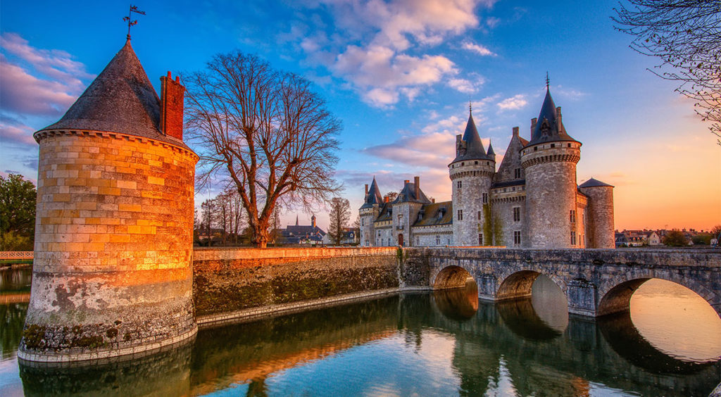 The medieval castle of the Château de Sully, built at the end of the 14th C.