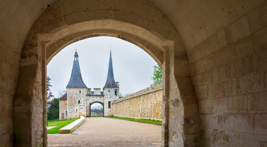 The entrance to Notre Dame de Bec Abbey at Le Bec Hellouin