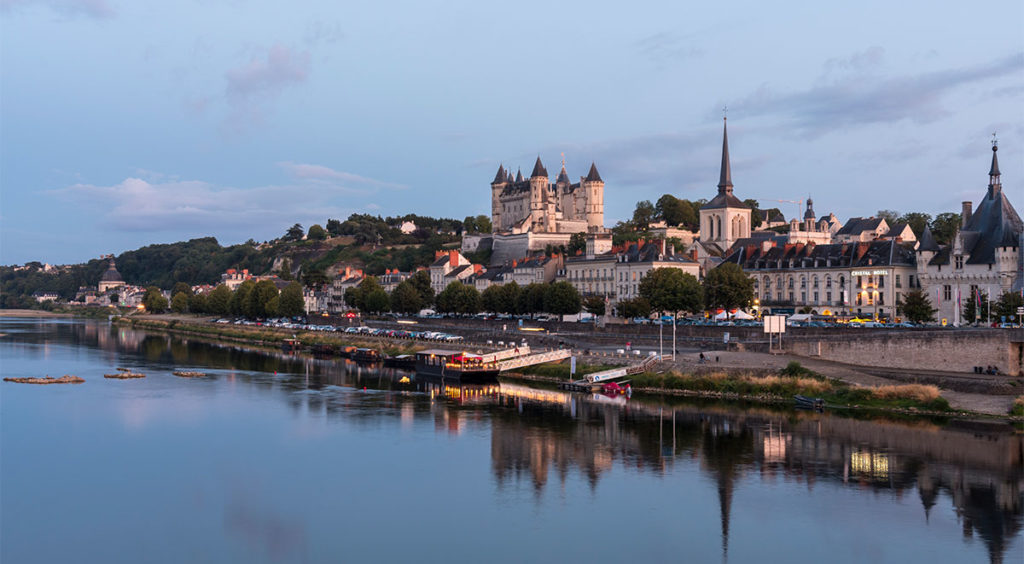 The Château de Saumur overlooks the town of the same name and the Loire River