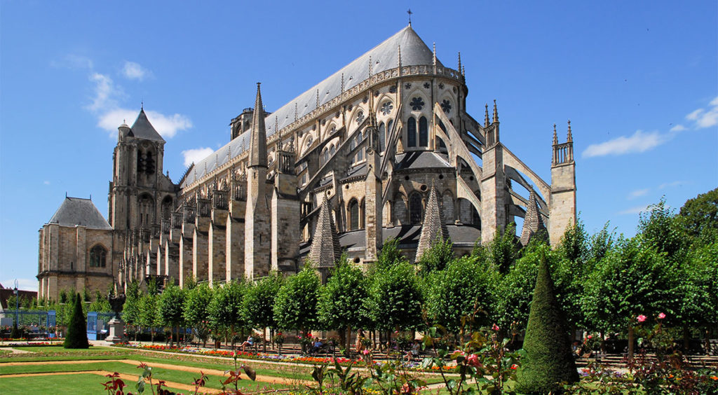 The choir and flying buttresses at St. Étienne Cathedral, 1195-1260, Bourges
