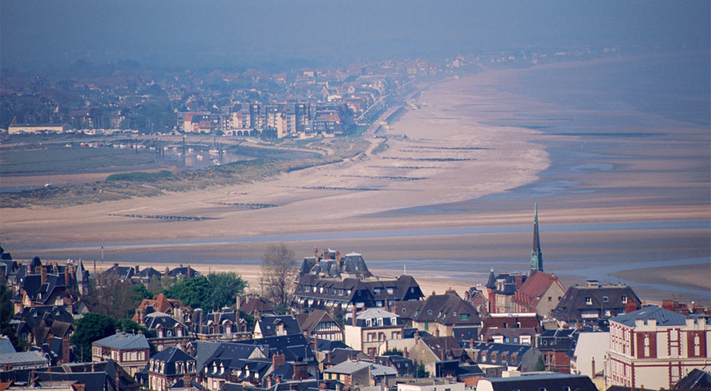 Trouville in the foreground and Deauville beyond it