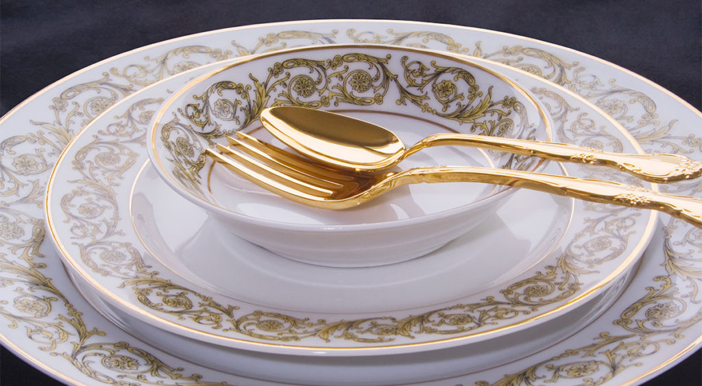 Porcelain as table ware is one of its most ubiquitous applications