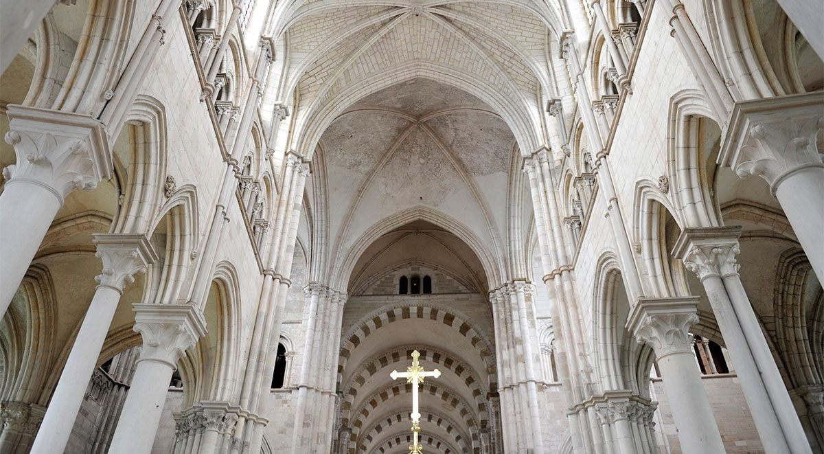View inside the Romanesque nave
