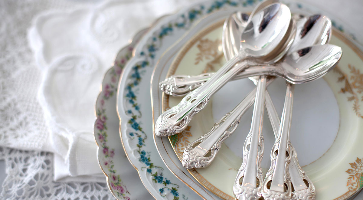 Limoges porcelain and French silverware of many different eras abound in Paris