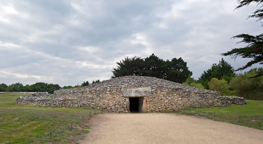 The Merchant’s Table at Locmariaquer is a neolithic tumulus that dates circa 4,000 BC