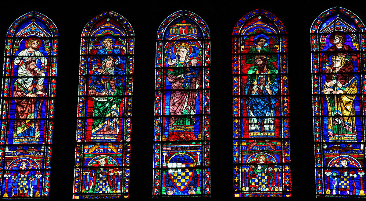 Detail from St. John the Divine 13 C. Chartres window
