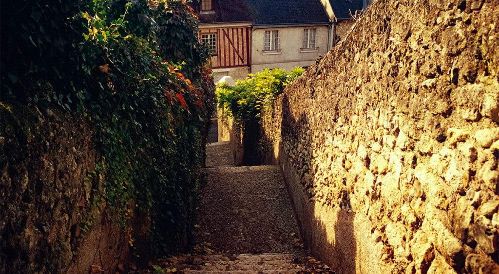 One of the charming back streets of Amboise