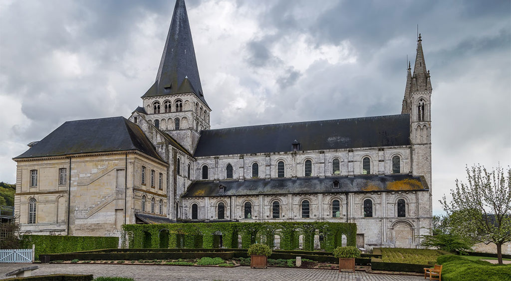 The Romanesque St. Georges Church in St. Martin de Boscherville
